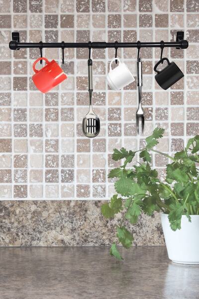 Buffer ® duvara Monte Edilen 6 Kancalı Dekor Kaşıklık Ve Kupa Askısı Mm72yt2258