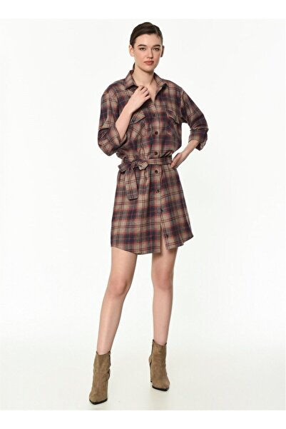 Dewberry Z6669 Women's Shirt Beige Red