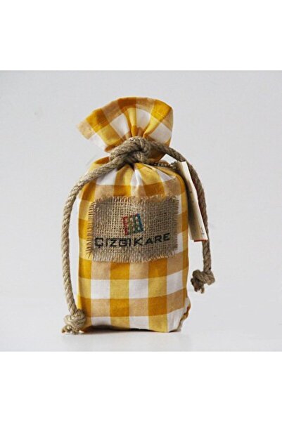 Çizgikare Față de masă în carouri galben muștar