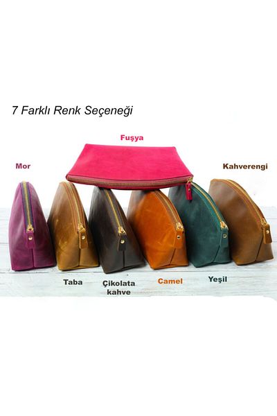 DailyTech Genuine Leather Unlined Makeup Bag