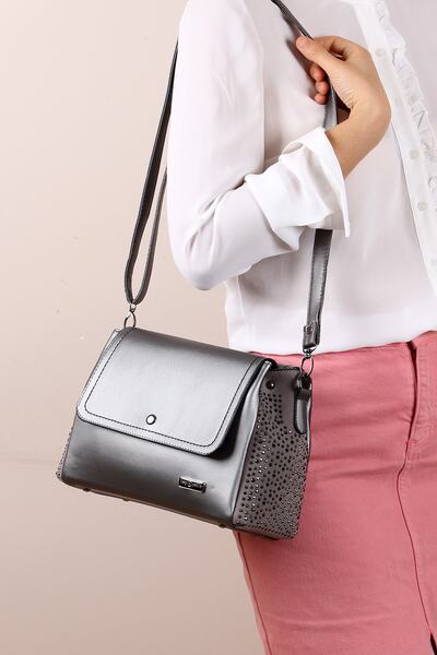 Bay Pablo C760 Platinum Medium Size Women's Bag with Hand and Shoulder Strap
