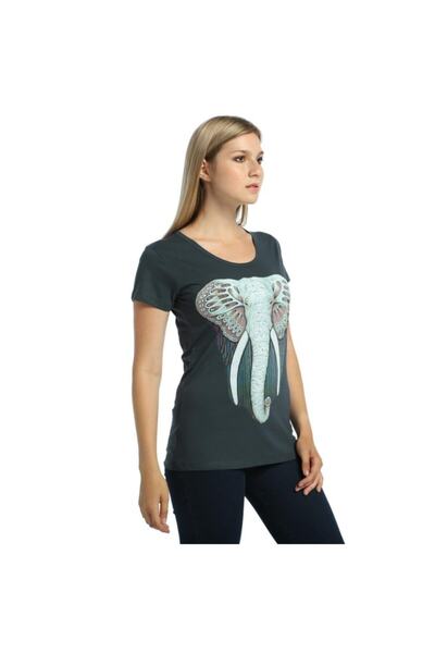 Bant Giyim - Elephant Smoked Women's T-Shirt