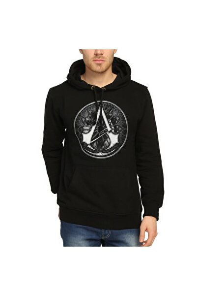 Bant Giyim Assassin's Creed Black Men's Hooded Sweatshirt