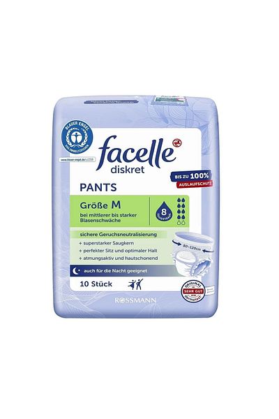 Facelle Medium Size Discret Bladder Panties 10 Pieces