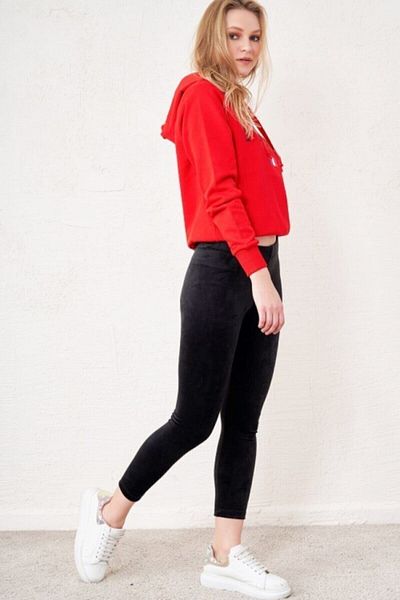 Mom's Lap Colanți de iarnă din lycra catifea pentru damă