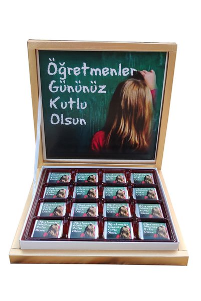 sedef şekerleme Öğretmenler Günü Temalı 32 Adetli Madlen Çikolata