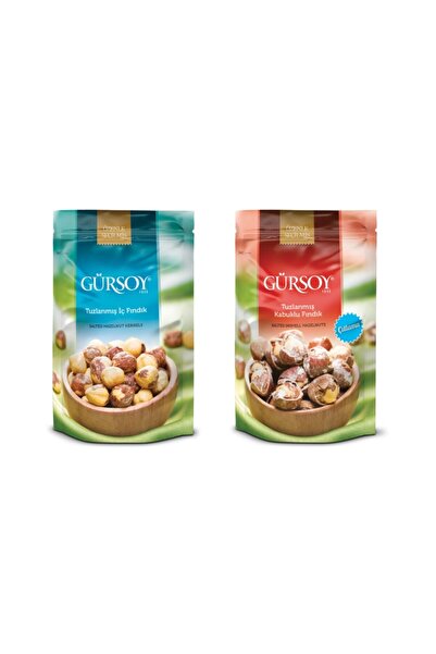 Gürsoy Tuzlanmış Kabuklu Fındık Doypack 150 G & Tuzlanmış Iç Fındık Doypack 1...