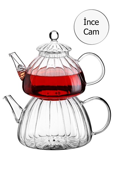 Queen’s Kitchen Large Glass Borasilicate Teapot Set - Tea Enjoyment