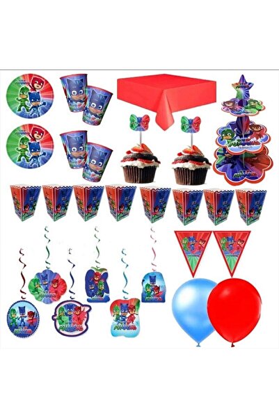Pijamaskeliler 24 Kişilik Doğum Günü Seti