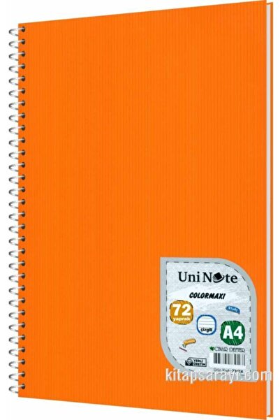 ÇINAR DEFTER Çınar Uninote Colormaxi A4 72 Yaprak Pp Kapak Spiralli Çizgili D...