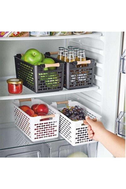 LeesHome 4 Adet Plastik Saplı Düzenleyici Sepet