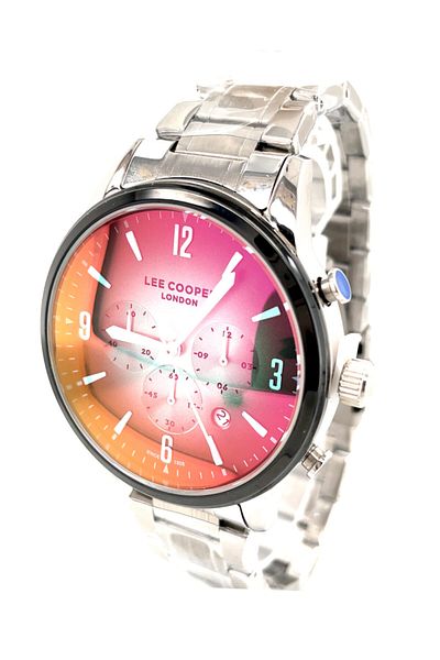 Lee Cooper Lc07257.330 Men's Wristwatch - With Stopwatch And Calendar