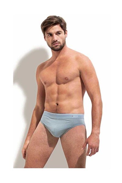 Erdem 1340 Erkek Grı Modal Likralı Slip Külot 3 Lü Paket