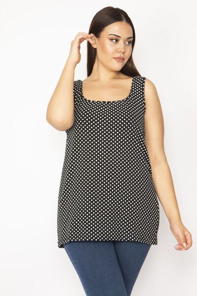 Şans Maieu de damă, negru, de mărime mare, din țesătură de bumbac, cu modele ...