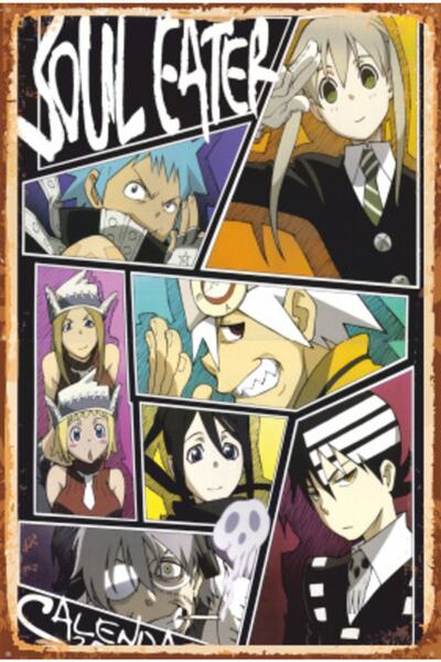 Hayat Poster Poster retro din lemn Soul Eater Anime 732