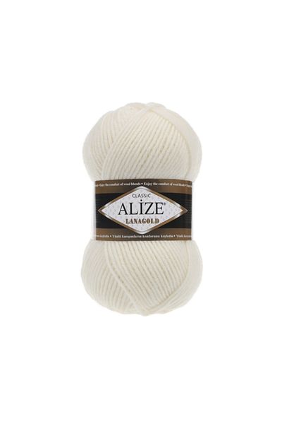 Alize Lanagold Knitting Lanyard - 1 Piece of 62 Light Cream
