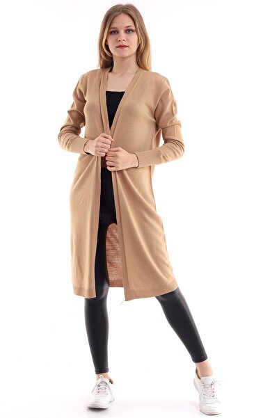 Matte V Yaka Uzun İnce Triko Hırka