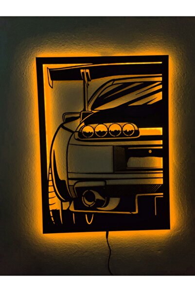 dekoraven Supra 16 Renk Kumandalı Led Işıklı Ahşap Tablo