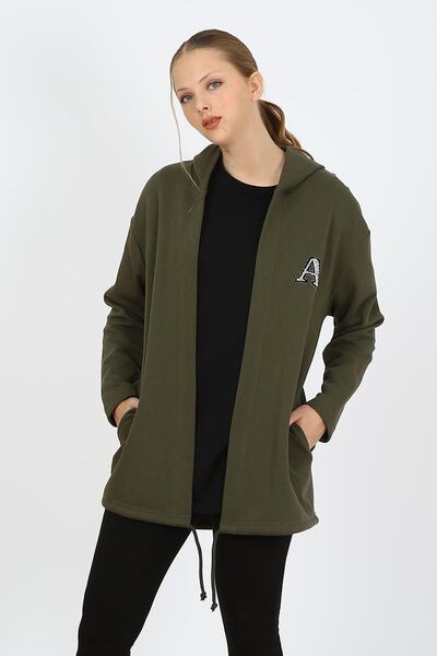ALEXANDERGARDI Hooded Shoulder Detailed Long Cardigan (b21-30305)
