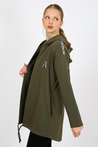 ALEXANDERGARDI Hooded Shoulder Detailed Long Cardigan (b21-30305)