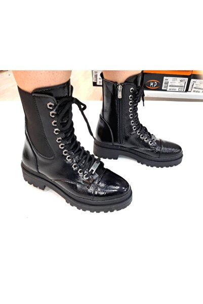 PUNTO Cizme cu fermoar din piele lăcuită de modă