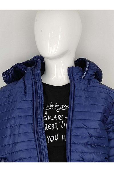 Midimod Gold Maneci unisex 6-19 ani, cu mâneci ușoare, elastic în interior, fleece față, două buzunare, haină de iarnă cu glugă