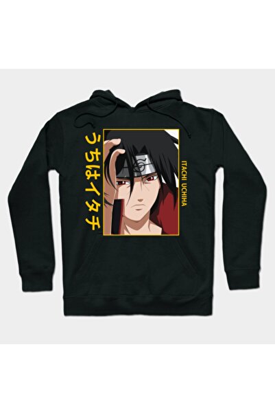 GALASHOP سترة بغطاء للرأس باللون الأسود للرجال من Kakashi Hataike Madara