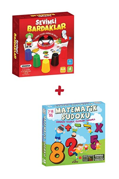 Tes Yayıncılık أكواب لطيفة / مجموعة سودوكو الرياضية مكونة من قطعتين