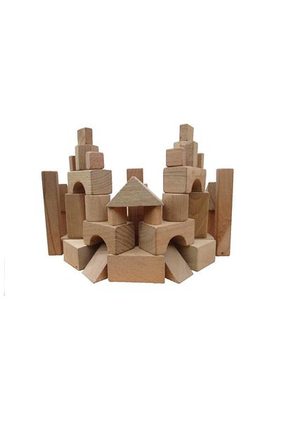 SOYLU Brain Developing and Educational Wooden Building Blocks 64 Pieces