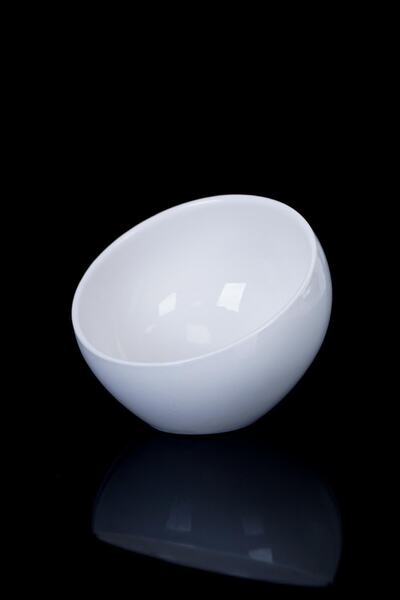 ACAR Pure White Porselen Eğik Kase 28 cm