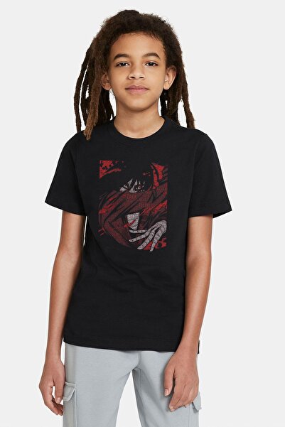 QIVI Unisex dečija crna anime majica One Punch Man Štampano