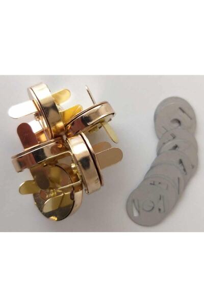 angel çanta aksesuar مشبك مغناطيسي في حقيبة محبوكة باللون الذهبي الفاتح 5 عبوات