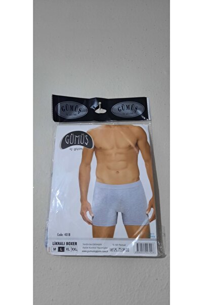 AHTIVAR GİYİM Silver Men's Lycra Boxers