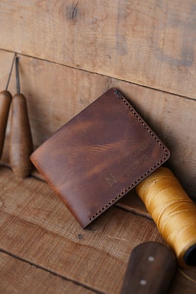 New Coast Leather 1900's Мъжки портфейл от естествена кожа, ръчна изработка