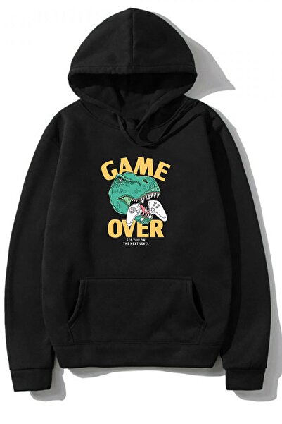 FUWEAR Unisex igračka majica sa kapuljačom, crna, 100% pamuk, 3 niti