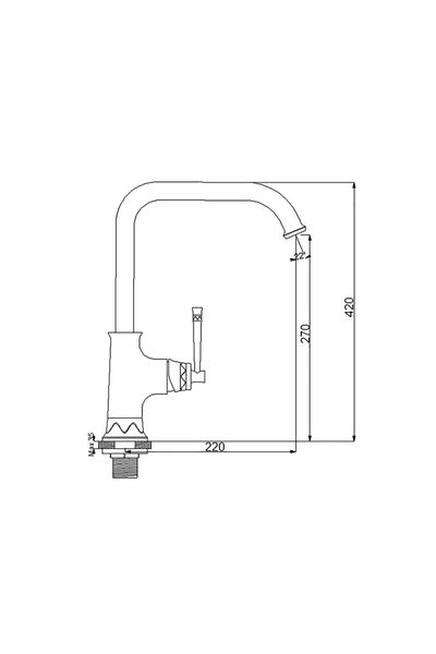 Newarc Pera Sink Faucet Gold 961531