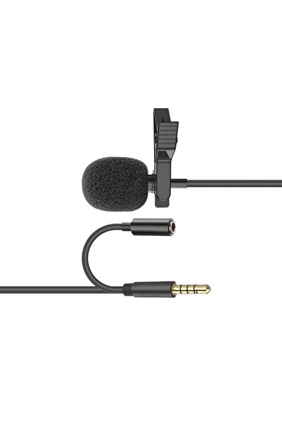 Snopy SN-MTK25 Siyah Tik-Tok Akıllı Telefon ve Youtuber Kulaklık Çıkışlı Yaka Mikrofonu