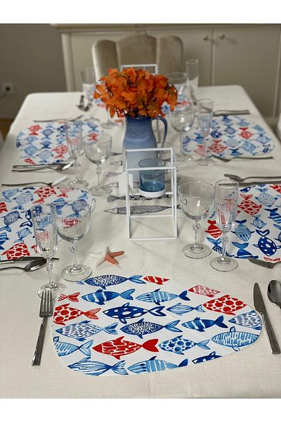 Hayveys home Set de 6 bucăți cu design de pește american