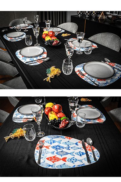 Hayveys home Set de 6 bucăți cu design de pește american