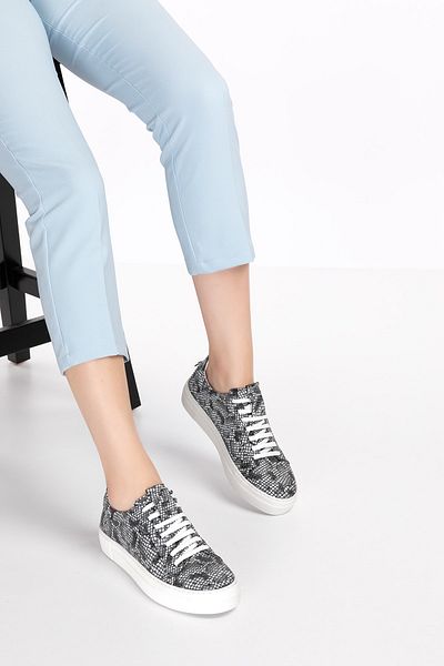 Gondol Negru - Pantofi sport cu talpă anatomică din piele naturală