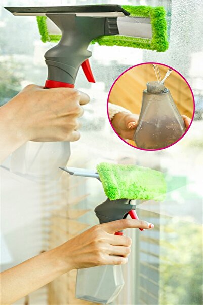 5DM ممسحة تنظيف زجاجية من الألياف الدقيقة مع خزان مياه بخاخ