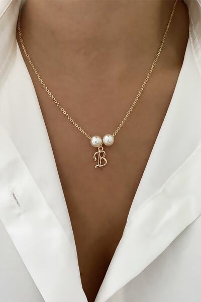 Clare's Store Inci Detay Harf Kolye B Harfi