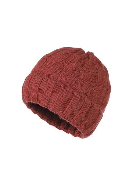 Fonem Unisex Lambswool Hair Knitted Beanie Fo 2087-1 Brick Color