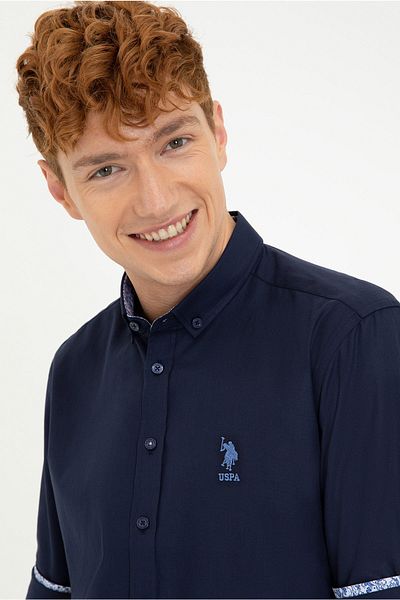 U.S. Polo Assn. Ανδρικό πουκάμισο - Navy Blue