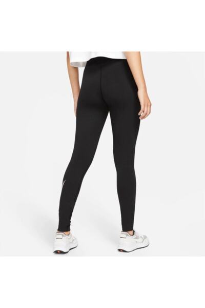 Nike Sportswear Essential High-waisted Printed Futura Siyah Renk Kadın Tayt