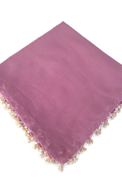 BENLİ Inci Boncuklu Gold El Oyalı Eşarp Yazma 100x100cm
