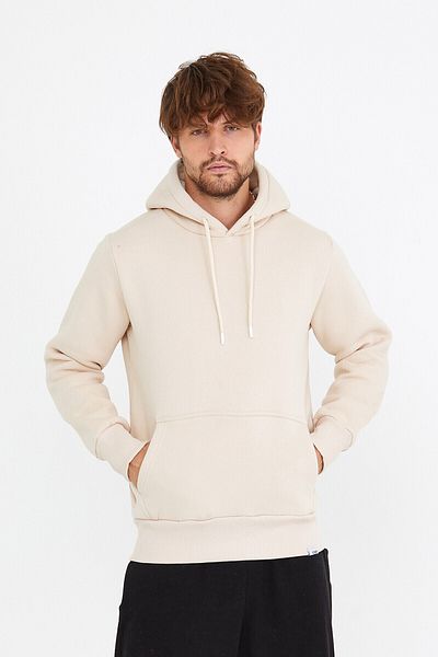 AMAZING CRASH Μπεζ Unisex Βασικό φούτερ με κουκούλα και τσέπη καγκουρό