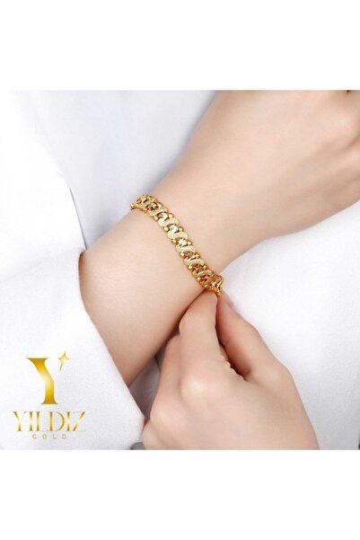 Yıldız Gold İmitasyon Kalem Işçilikli Altın Kaplama Bileklik