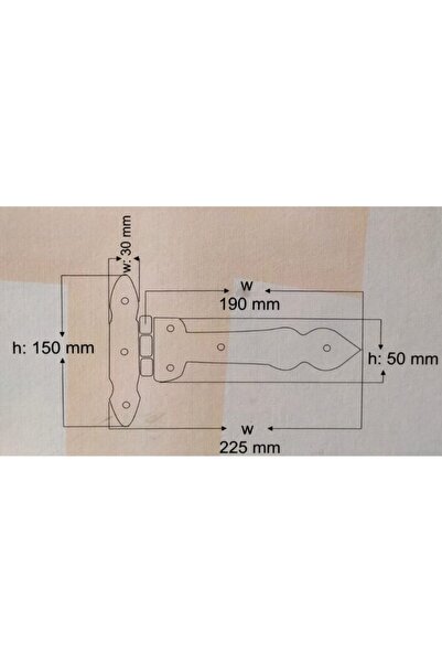 TNÇR Antik Oksit Kapı Pencere Menteşesi Prinç B-13