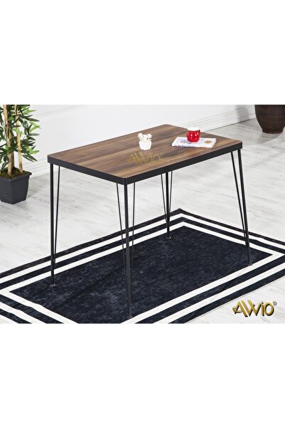 AVVİO 60x90 Akçaağç 4 Kişilik Yemek Masası Takımı-mutfak Masası Takımı-ceviz ...